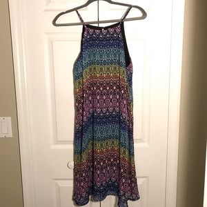 Tacera multicolor print dress